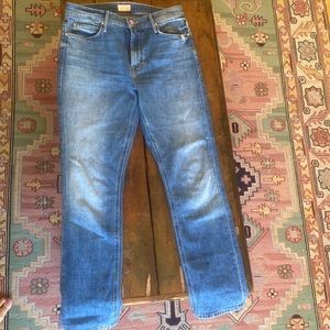 MOTHER jeans Mid-rise Dazzler ankle Cut & paste wash 28